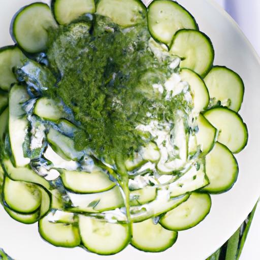 Delight in Creamy Cucumber Salad with Vegan Dill Cheese