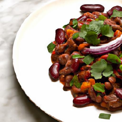 Hearty Harmony: Small Red Beans with Savory Ground Beef