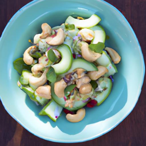 Refreshing Cucumber & Avocado Salad with Creamy cashew Cheese