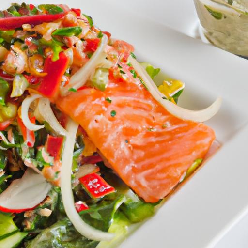 Zesty Thai Spicy Salmon salad:‌ A Flavorful fresh Twist