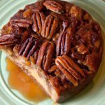 Irresistible Apple Pecan Cake Topped with Caramel Glaze