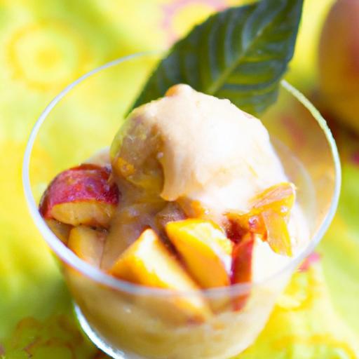 Sweet Freeze: Delicious Frozen Dessert with Jarred Peaches