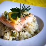 Zesty Lemon Garlic Butter Salmon Orzo: A Flavorful Delight