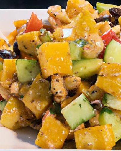 Tropical Twist: Mango & Black Bean Salad with Vegan Cheddar