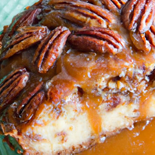 Irresistible Apple Pecan Cake Topped with Caramel Glaze