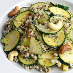 Nutty Quinoa & Roasted Zucchini Salad with Creamy Cashew Cheese